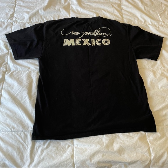 No Problem Mexico Day of The Dead Neon Skull Black T Shirt - Picture 5 of 12